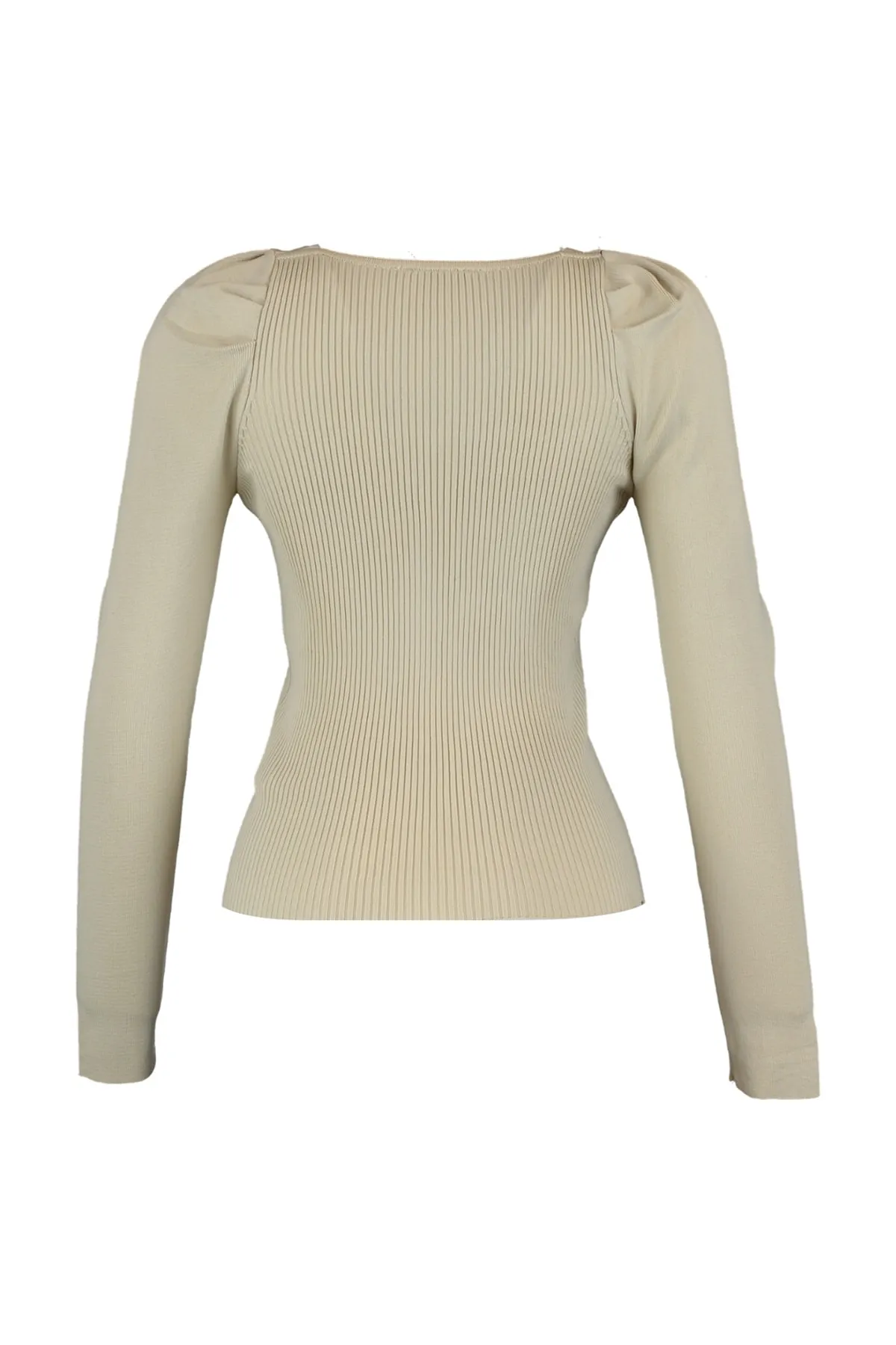 Trendyol Collection  Strickpullover mit steinfarbenen Ärmeln und Detail TWOAW23KZ00890