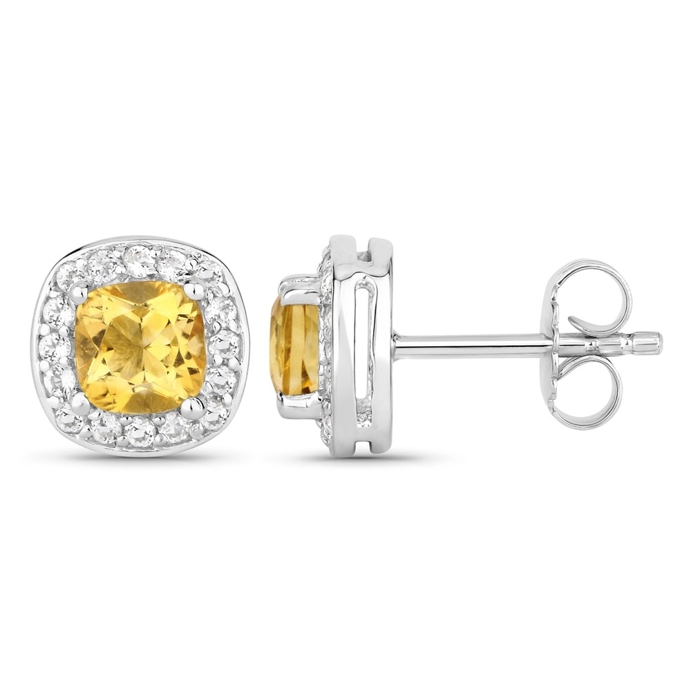 Rafaela Donata Boucles doreilles Argent sterling Citrine en Argent Bijoux