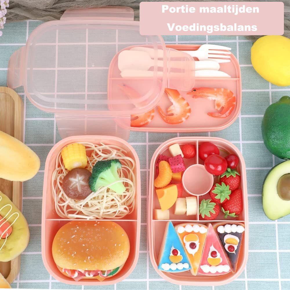 Coonoor Lunchbox 1900ML Lunch Box Auslaufsichere Lunch Box mit Fächern