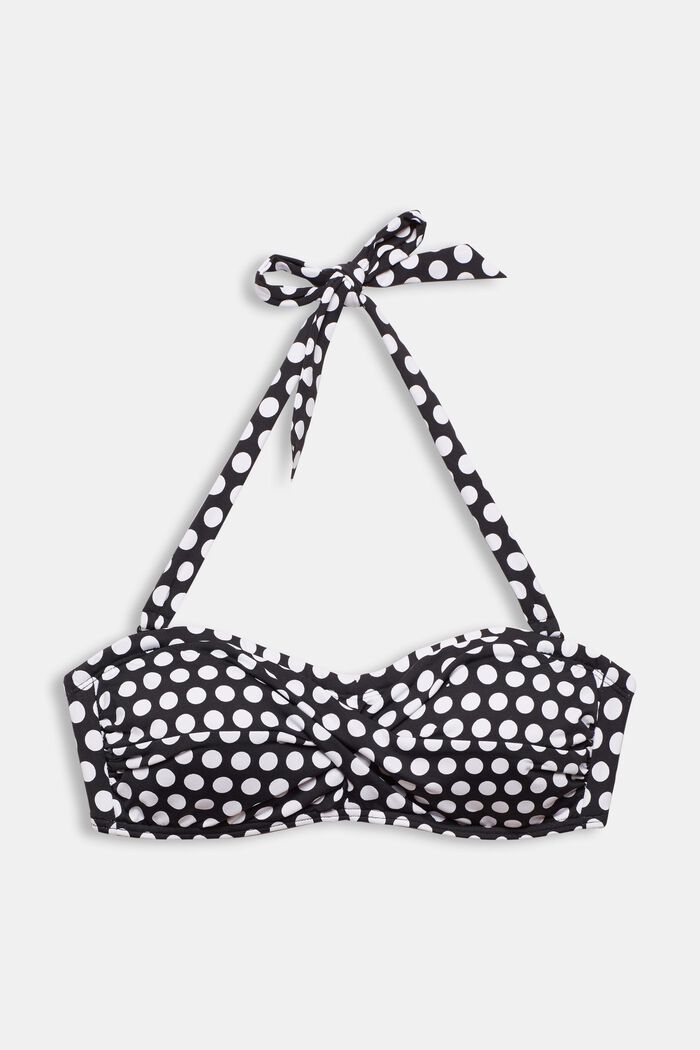 Wattiertes Bandeau-Top mit abnehmbarem Neckholder