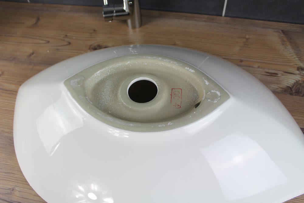 Arnusa Aufsatzwaschbecken modernes Design Waschbecken Keramik (Waschbecken), 66,5 x 40 cm länglich Weiß