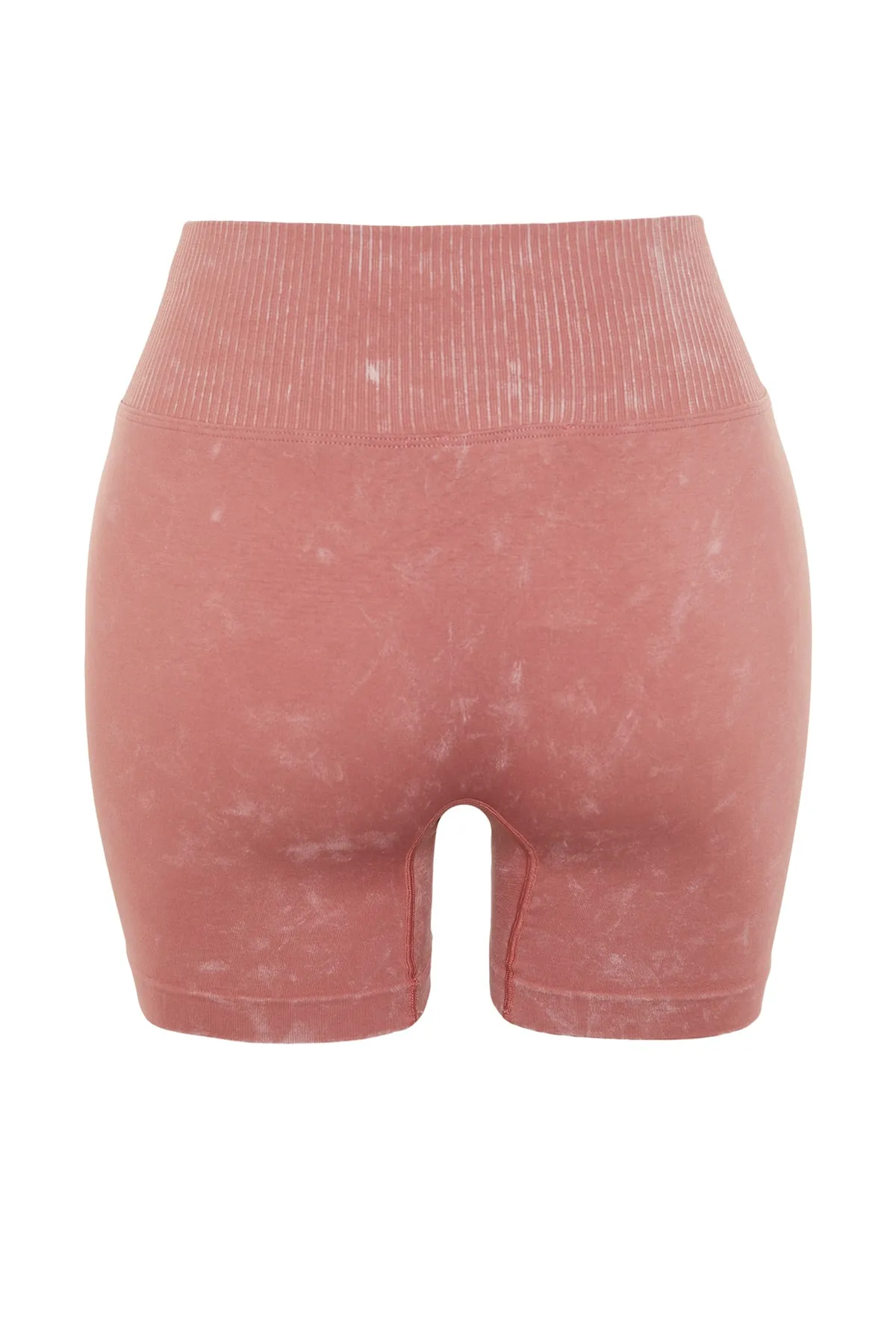 Trendyol Collection  Dusty Rose Seamless/Nahtlose Acid Wash Strick-Sportshorts/Kurze Leggings THMSS23TY00034