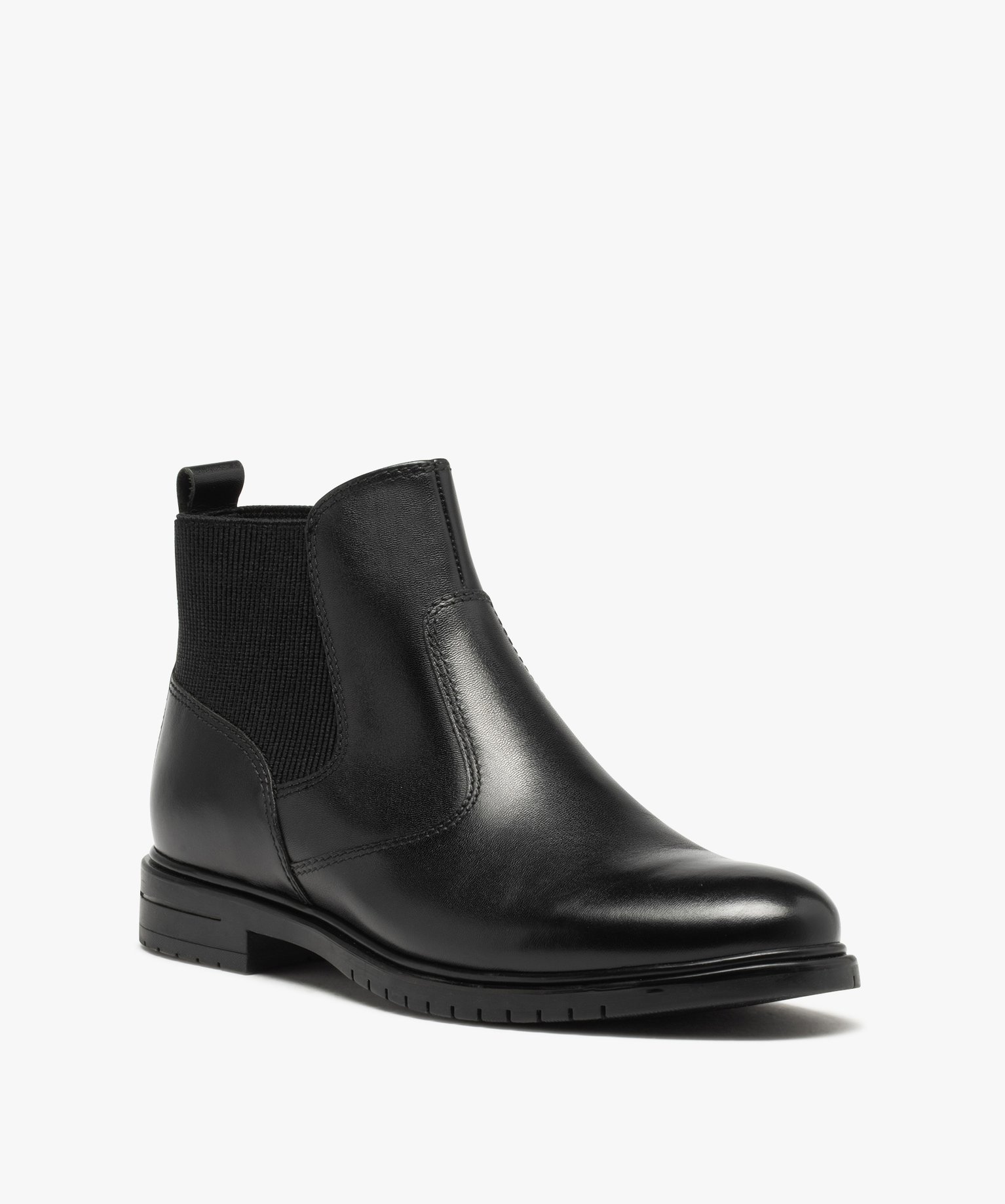 Chelsea boots dessus cuir homme noir | GEMO