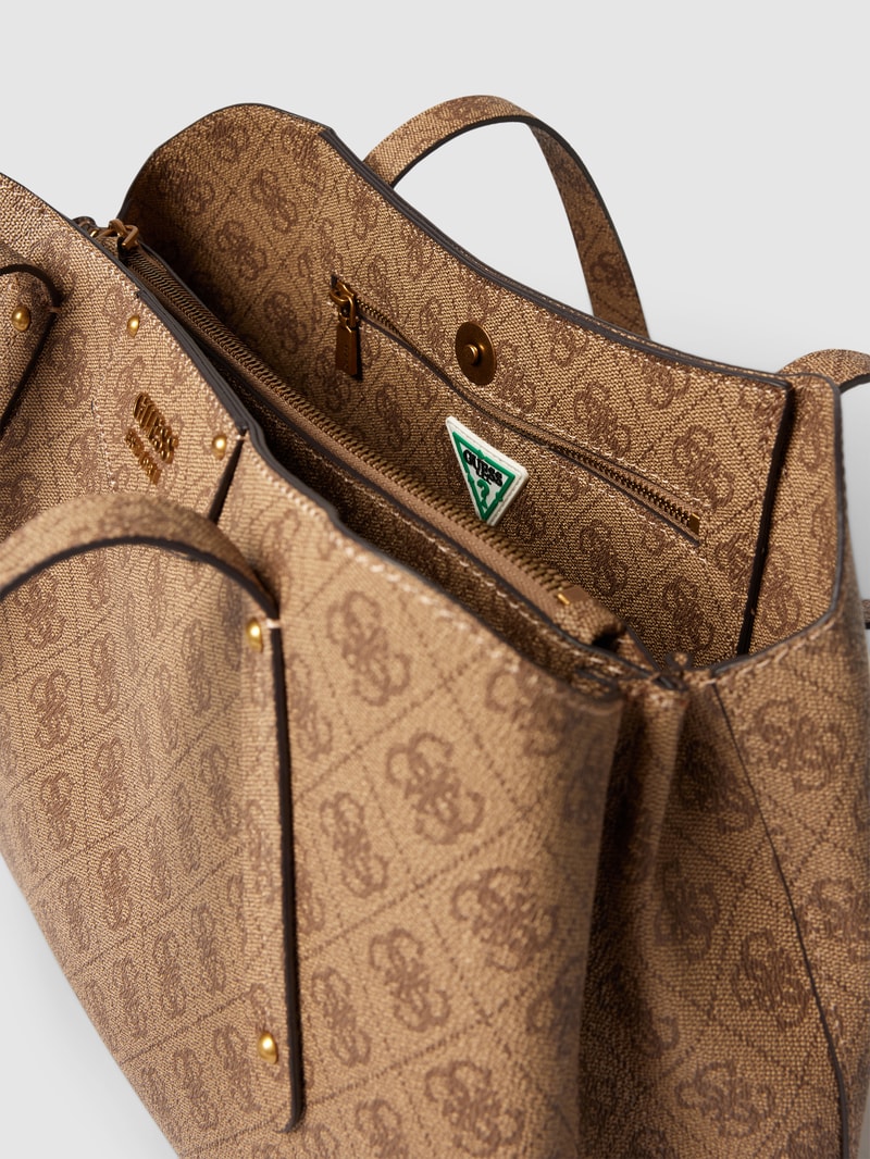 Bowling Bag mit Allover-Logo Modell 'BRENTON GIRLFRIEND' in sand