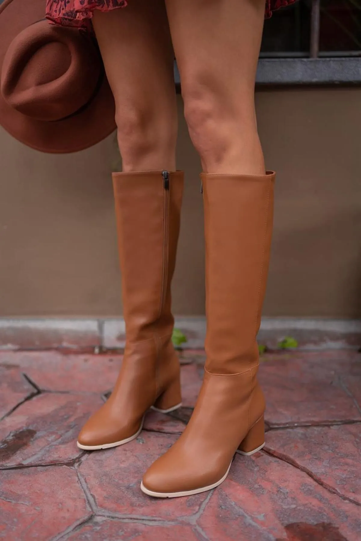 Madamra  Hellbraune Damenstiefel
