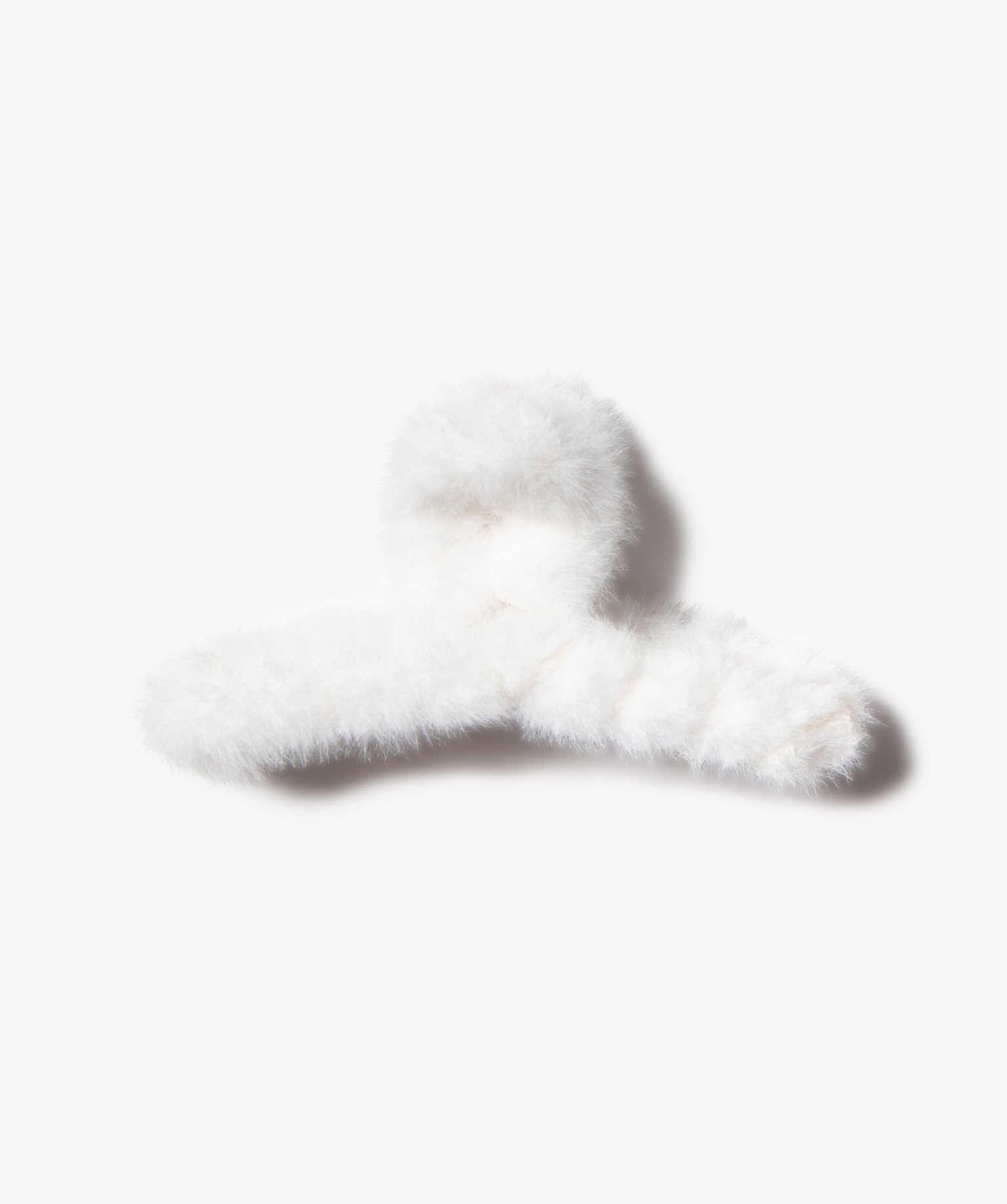Pince femme forme crabe en maille peluche ecru | GEMO
