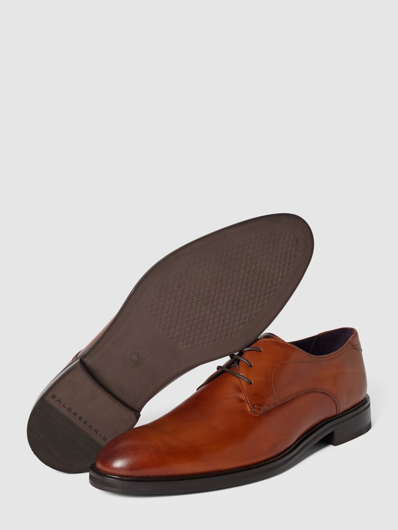 Derby-Schuhe Modell 'Samuel' in cognac