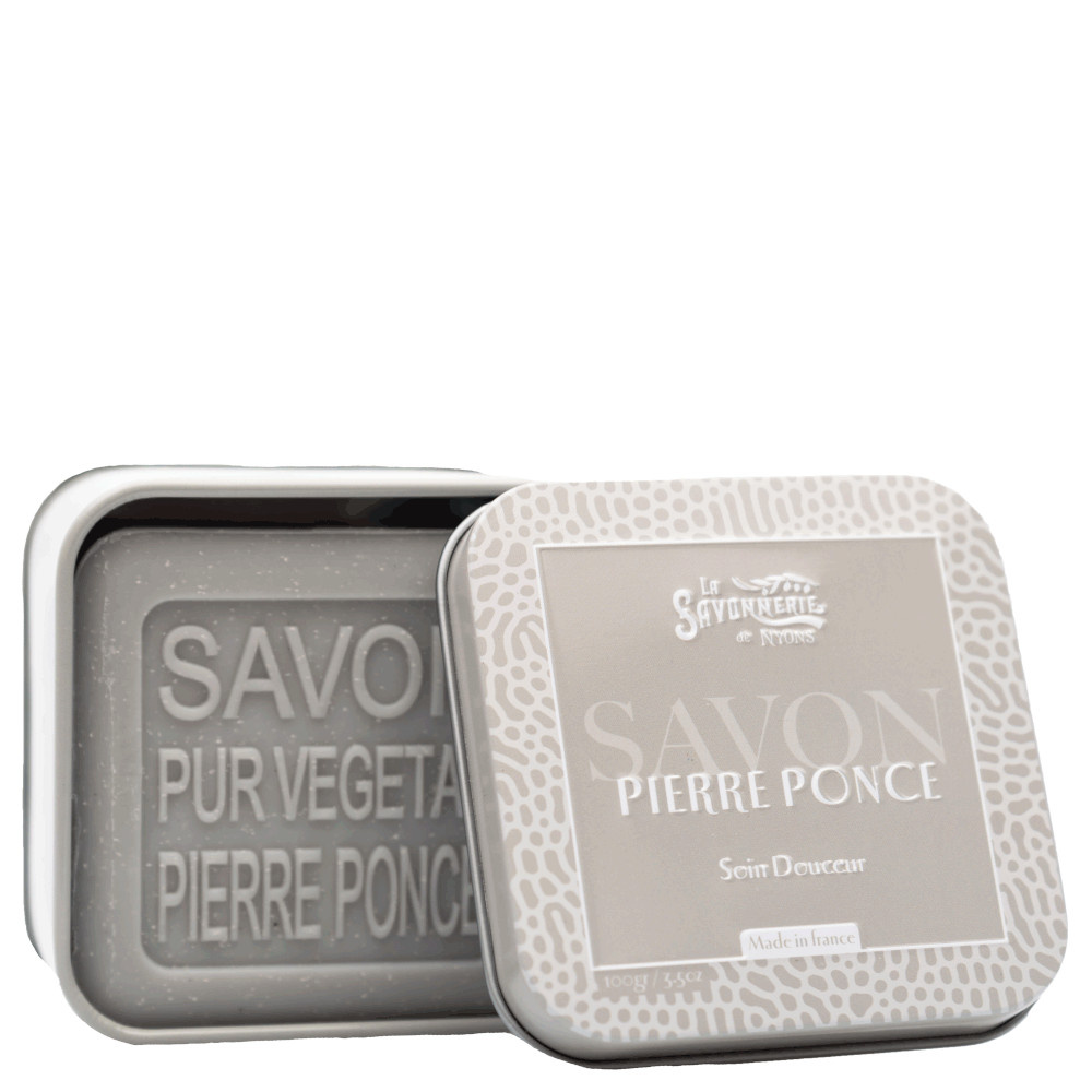 La savonnerie de nyons Savon 100g à la Pierre Ponce et Boîte Métal Savon