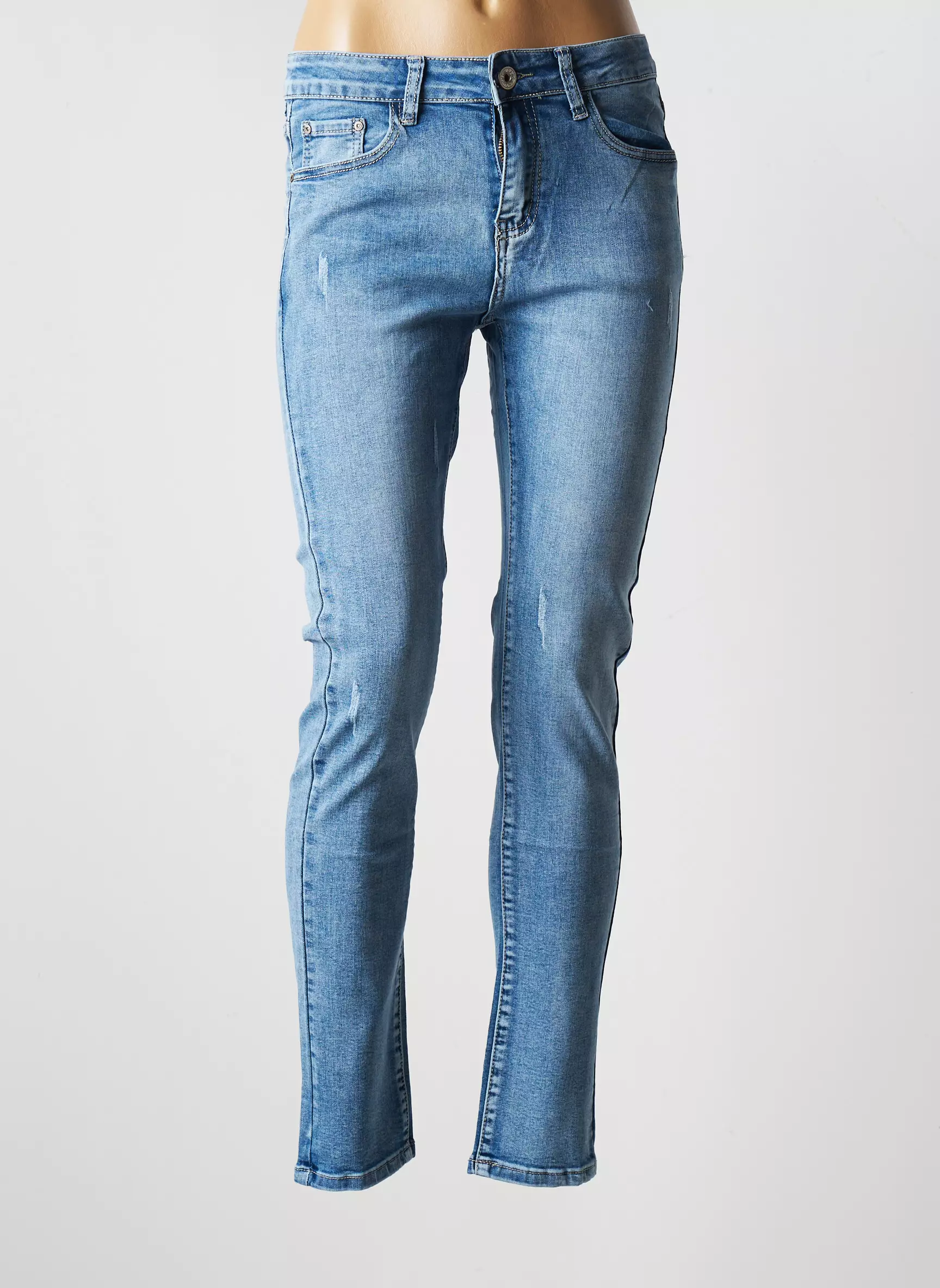 X Max Jeans Coupe Slim Femme couleur bleu