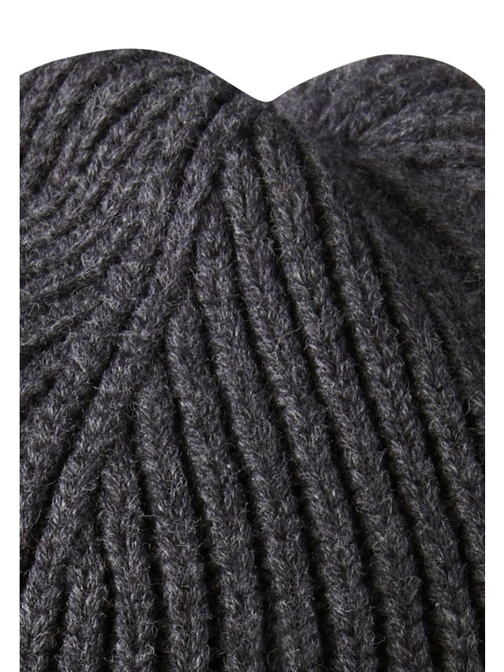 Camel Active Beanie aus einem Baumwoll-Kaschmir-Mix in Asphalt günstig kaufen onesize