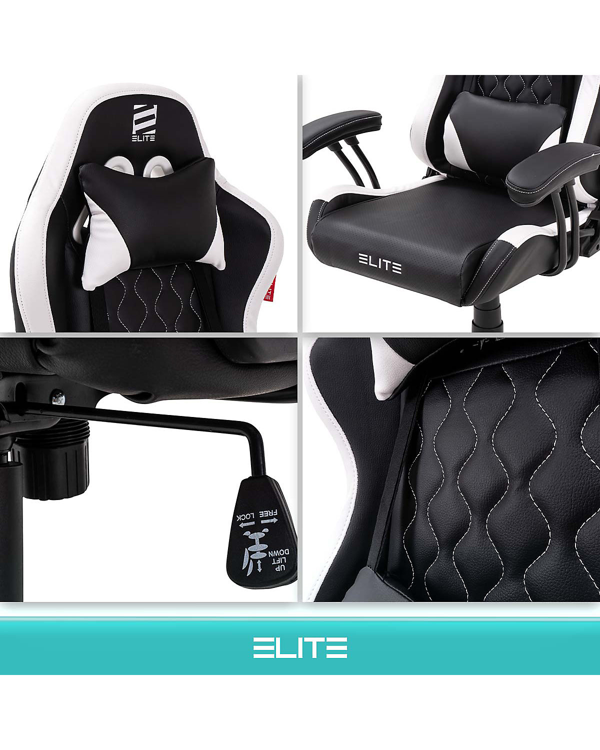Gaming Stuhl PULSE - Ergonomischer Kinder Luxus Gaming Stuhl - 4D Armlehnen - Bürostuhl