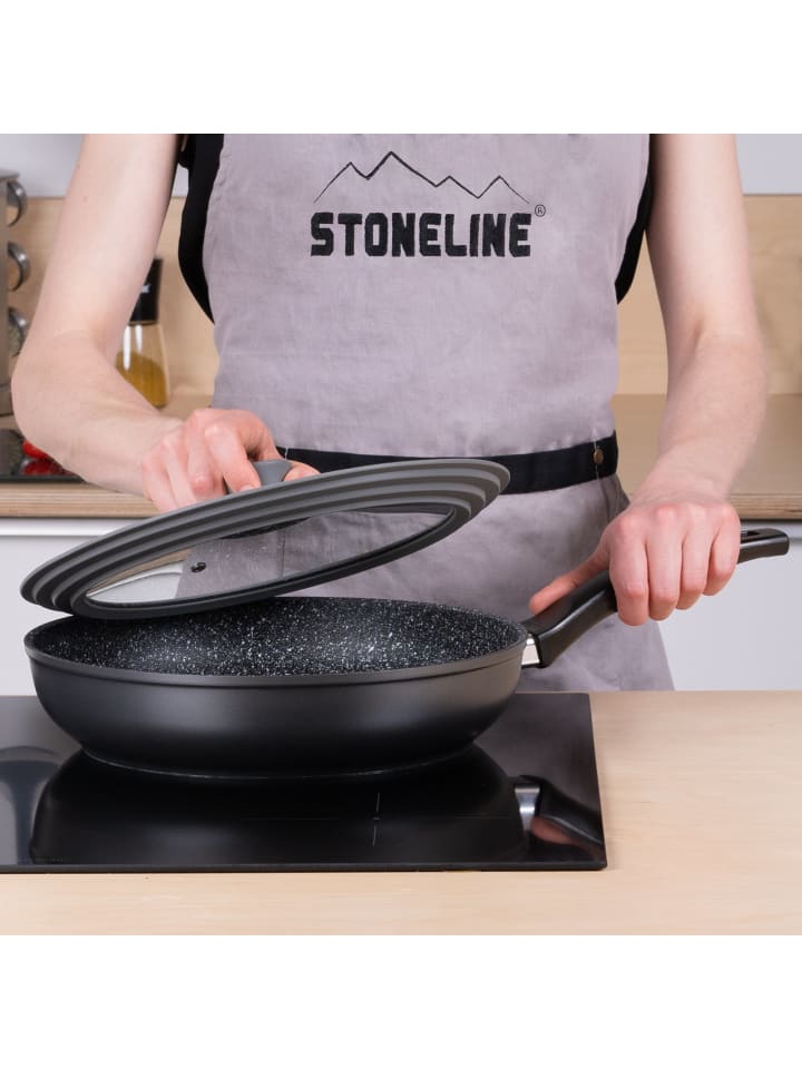 Stoneline Universal Glasdeckel, 2-tlg., für 16/18/20cm & 24/26/28cm in Grau günstig kaufen onesize
