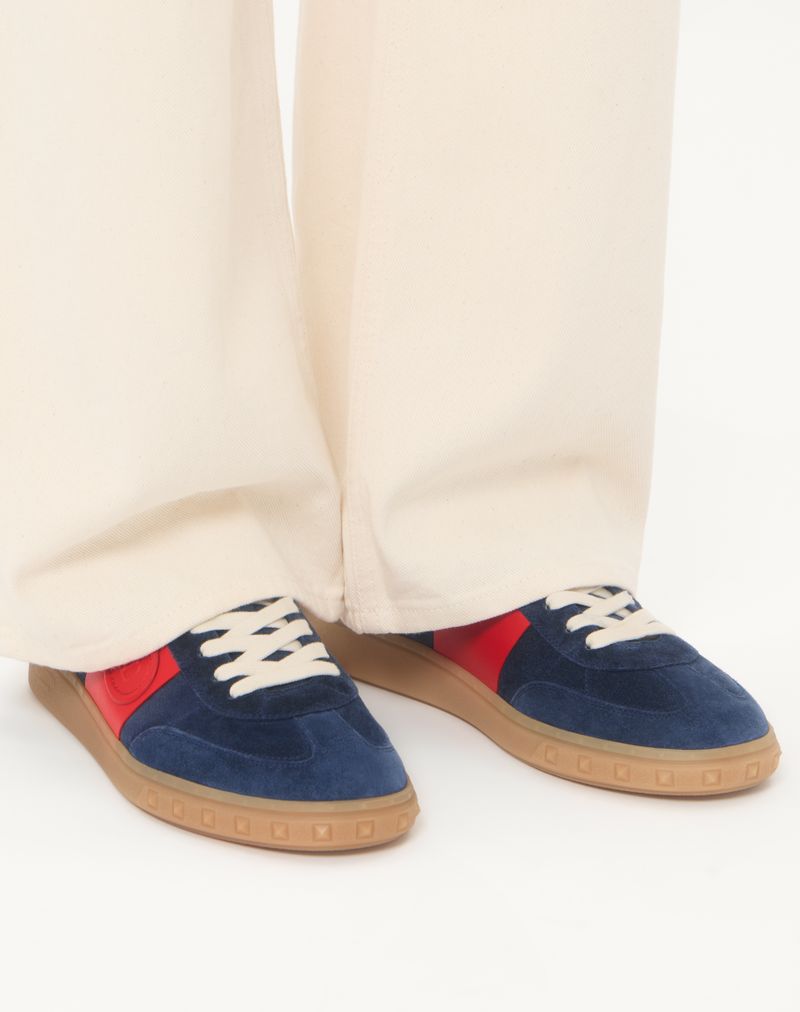Baskets basses Upvillage en cuir fendu et cuir de veau nappa