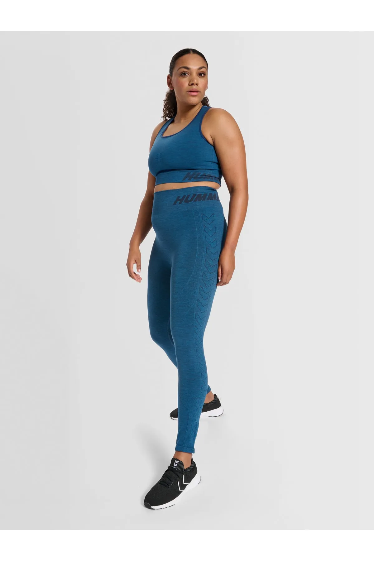 hummel  Sport-Leggings - Blau - Mittlerer Bund