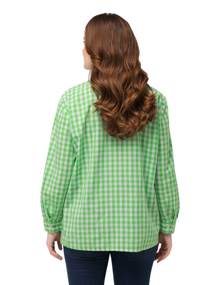 Ulla Popken Trachtenbluse in gras grün günstig kaufen