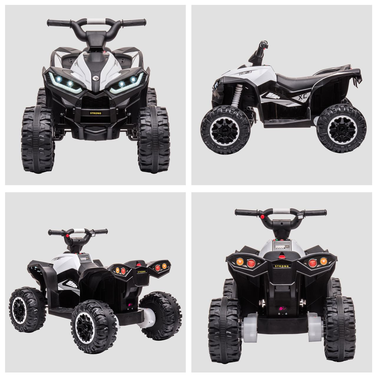 HOMCOM Elektro-Quad Kinderquad mit USB-Anschluss, Kindermotorrad mit Musik