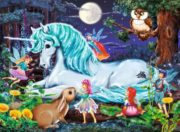 Kinderpuzzle ab 6 Jahren - Im Zauberwald - 100 Teile
