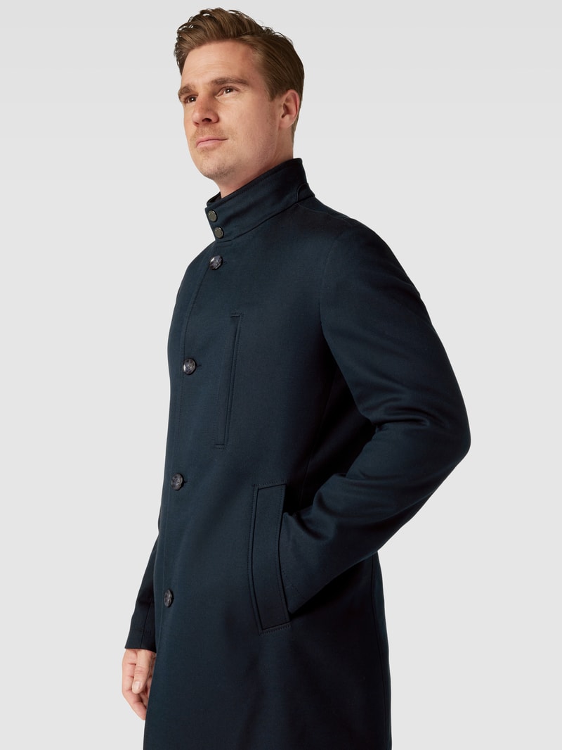 Mantel mit Stehkragen Modell 'Standup' in marineblau