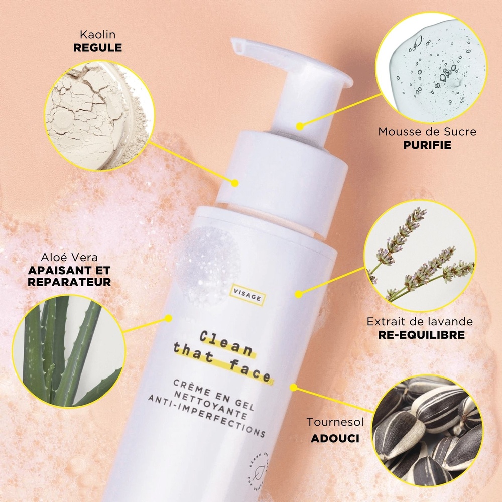 nidéco Clean That Face Crème en gel nettoyante anti-imperfections