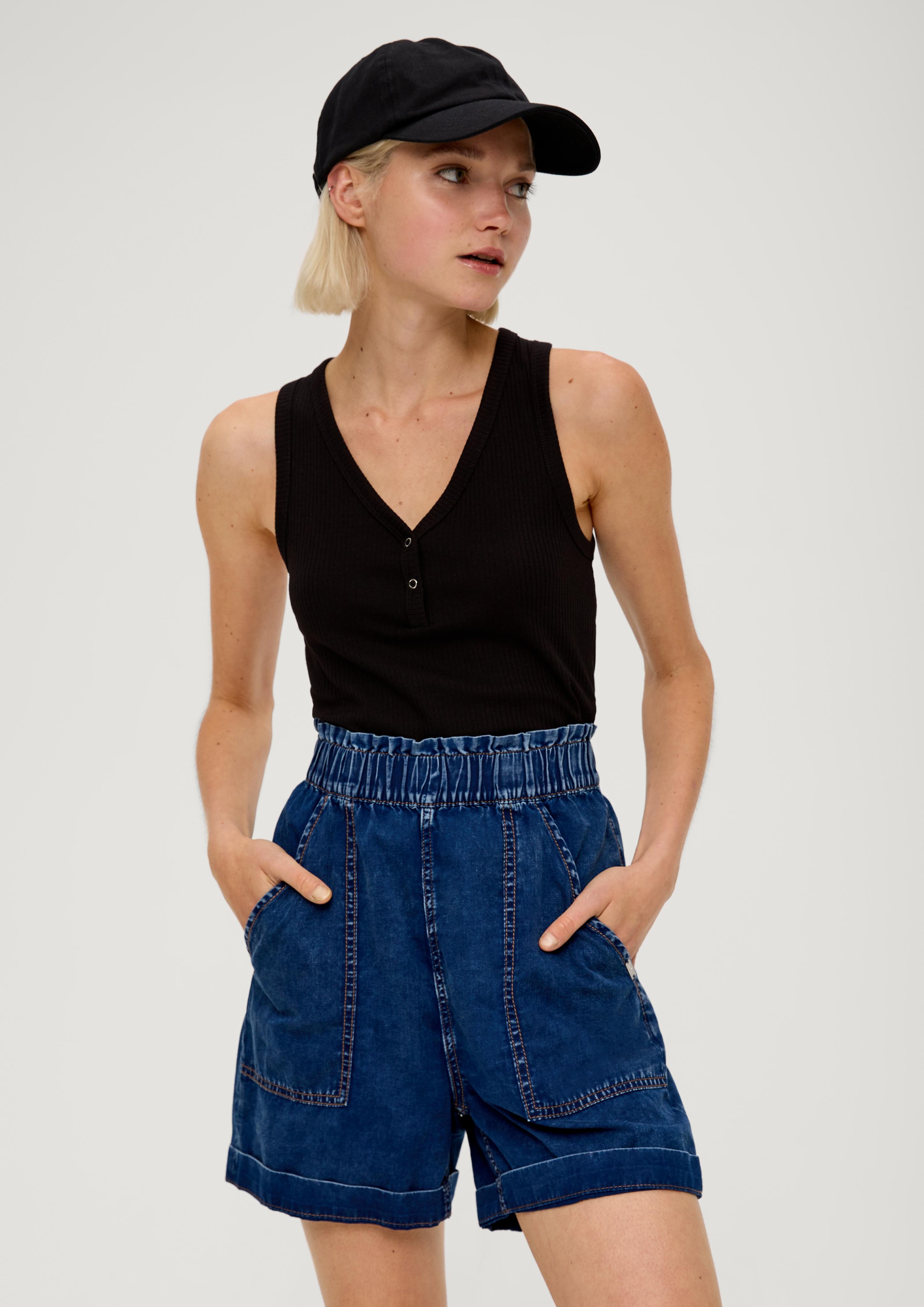 Jeans-Shorts Paper Bag / Relaxed Fit / High Rise / Semi Wide Leg  2131252-59Y2