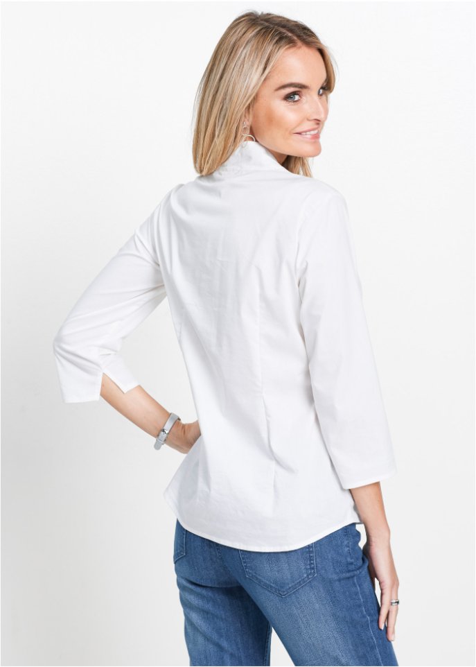 Bluse mit Stehkragen