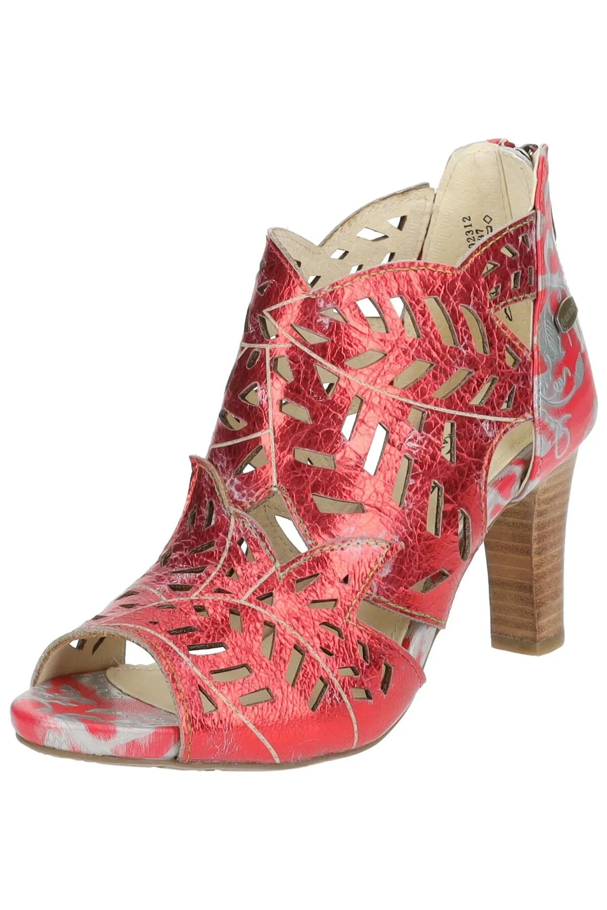 LAURA VITA  Sandalette - Rot - Blockabsatz