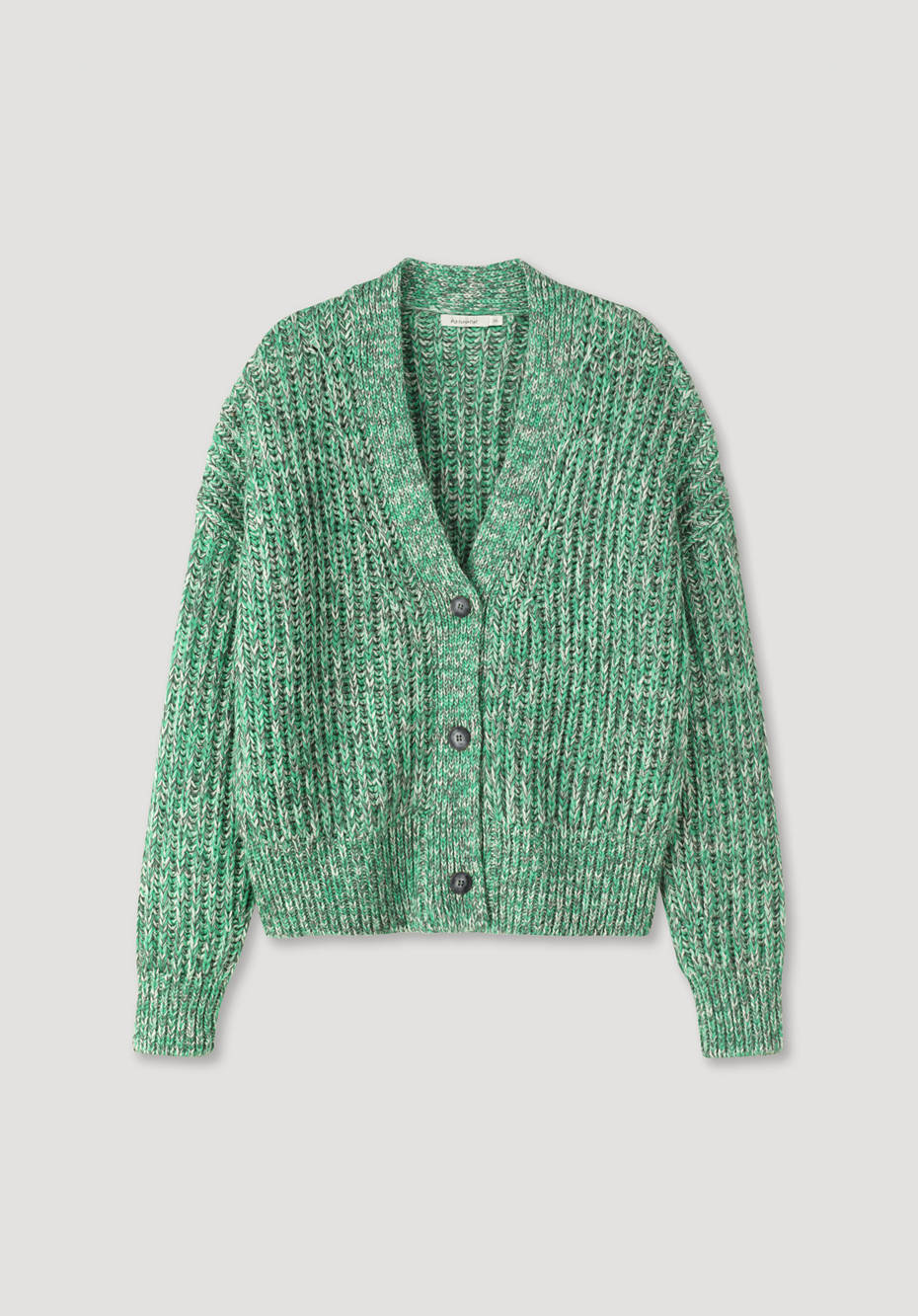 Cardigan aus Bio-Baumwolle und Bio-Schurwolle mit Alpaka