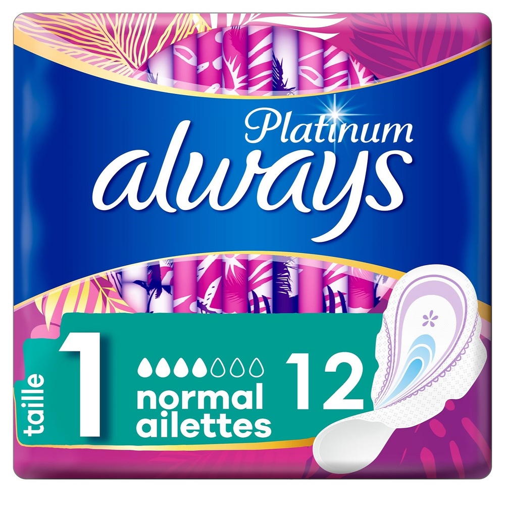 always Always Platinum Normal (Taille 1) Serviette Hygiénique Serviettes Hygiéniques