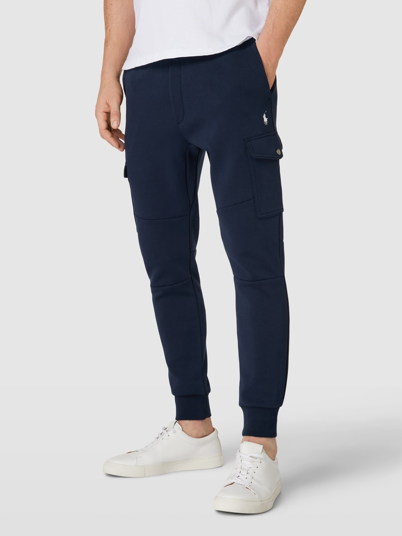 Sweatpants mit Cargotaschen Modell 'CARGO' in marineblau