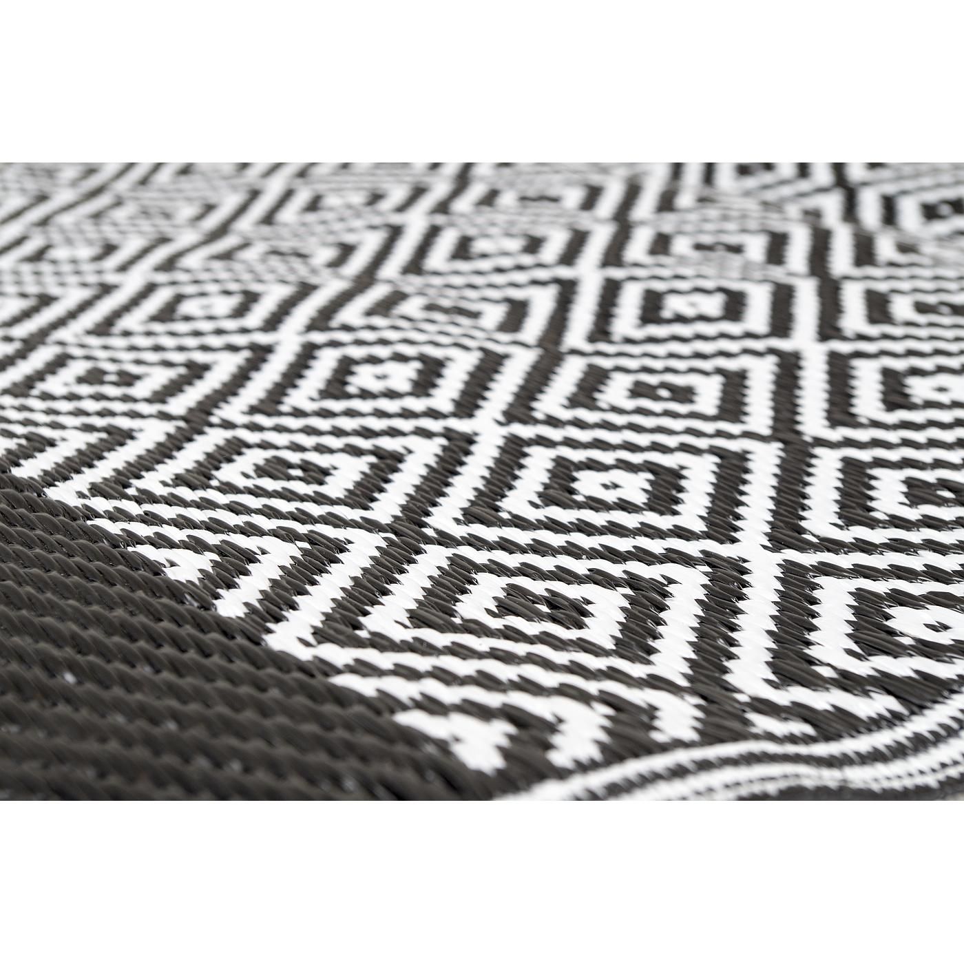 Bo-Camp Urban Outdoor Kingston Beach 180 x 120 cm schwarz weiße Chill-Matte