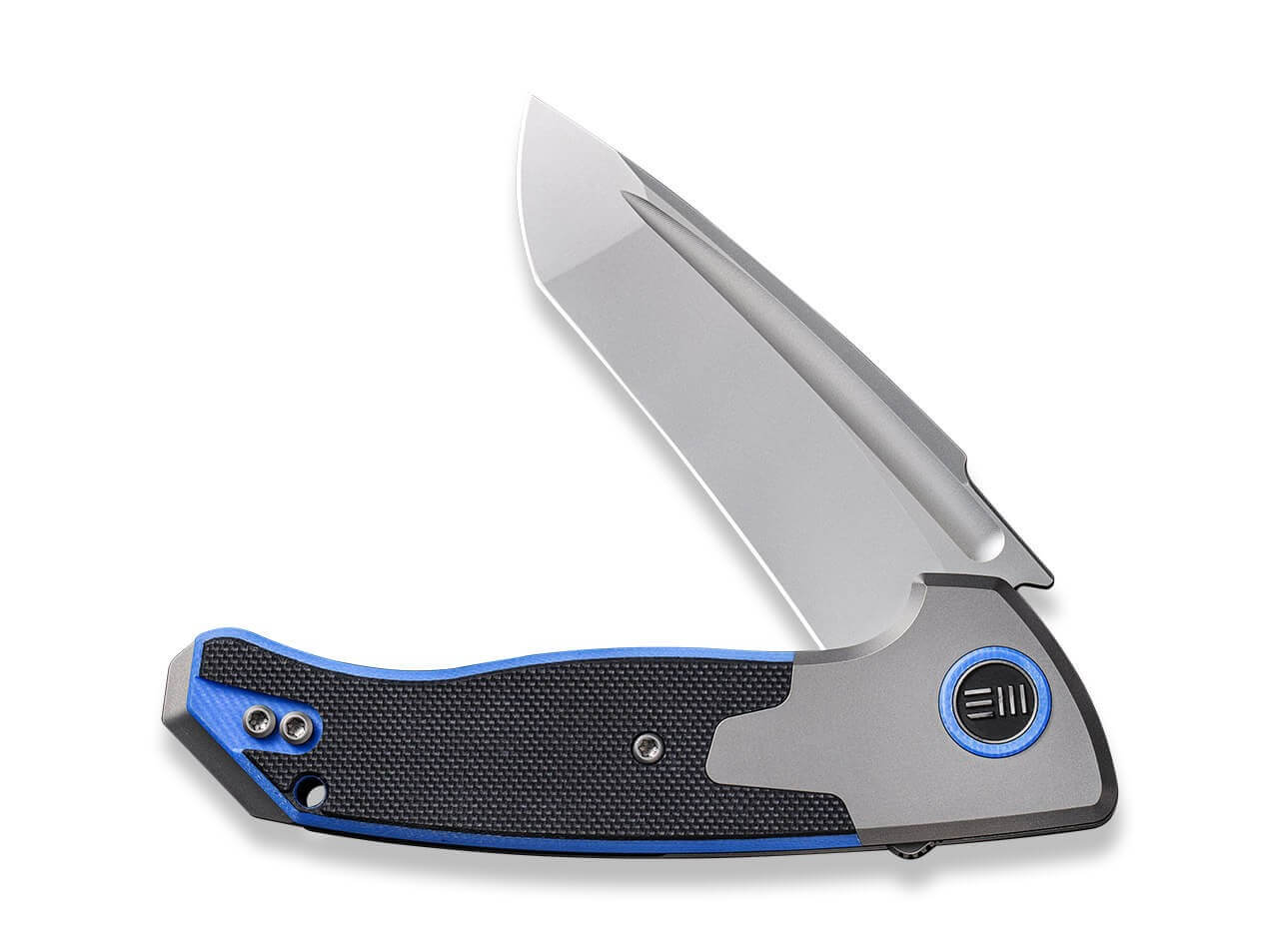 Press Check Titanium G10 Black Blue Tanto