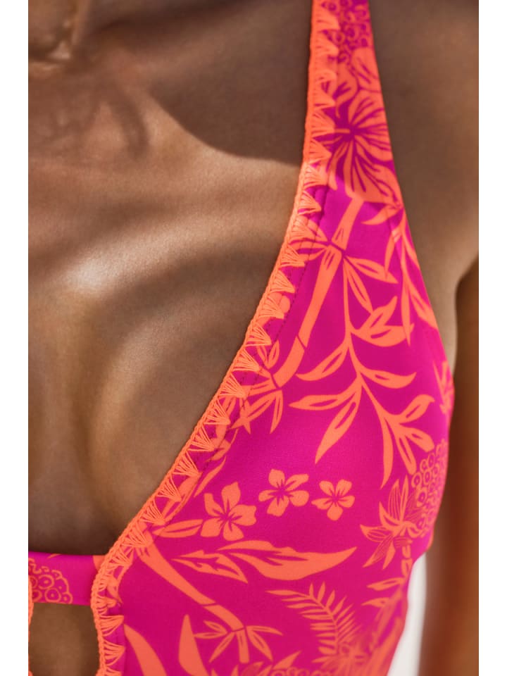 Venice Beach Badeanzug in orange-pink bedruckt günstig kaufen