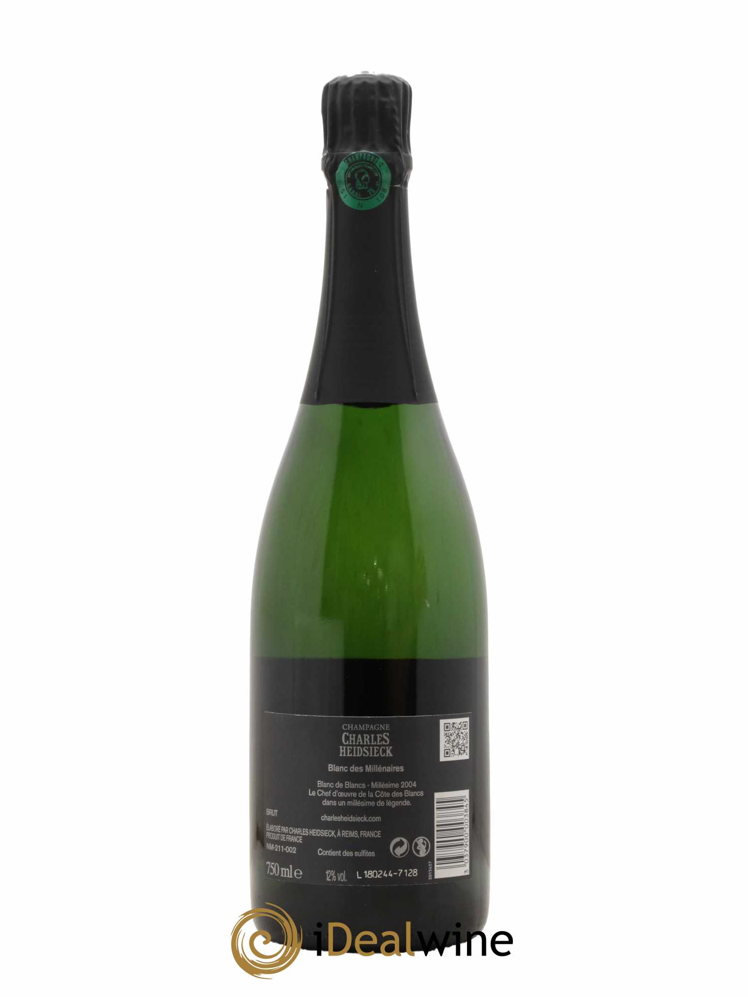 Blanc de Blancs Blanc des Millénaires Charles Heidsieck  2004 - Lot de 1 Bouteille