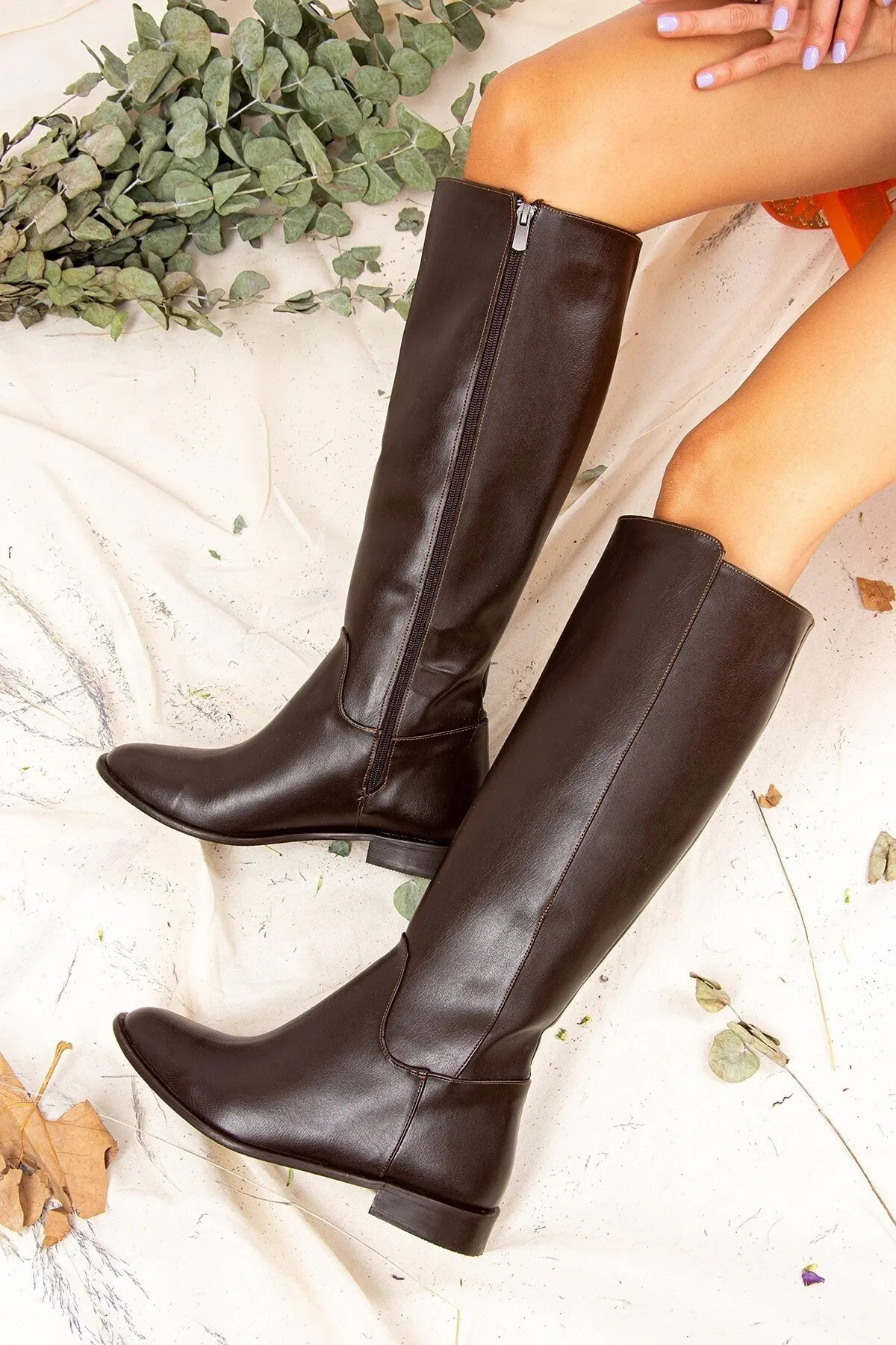 Fox Shoes  Braune Damenstiefel J654065609