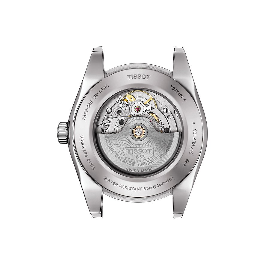 Tissot Herrenuhr Gentleman Powermatic 80 Silicium Solid 18K Goldlünette