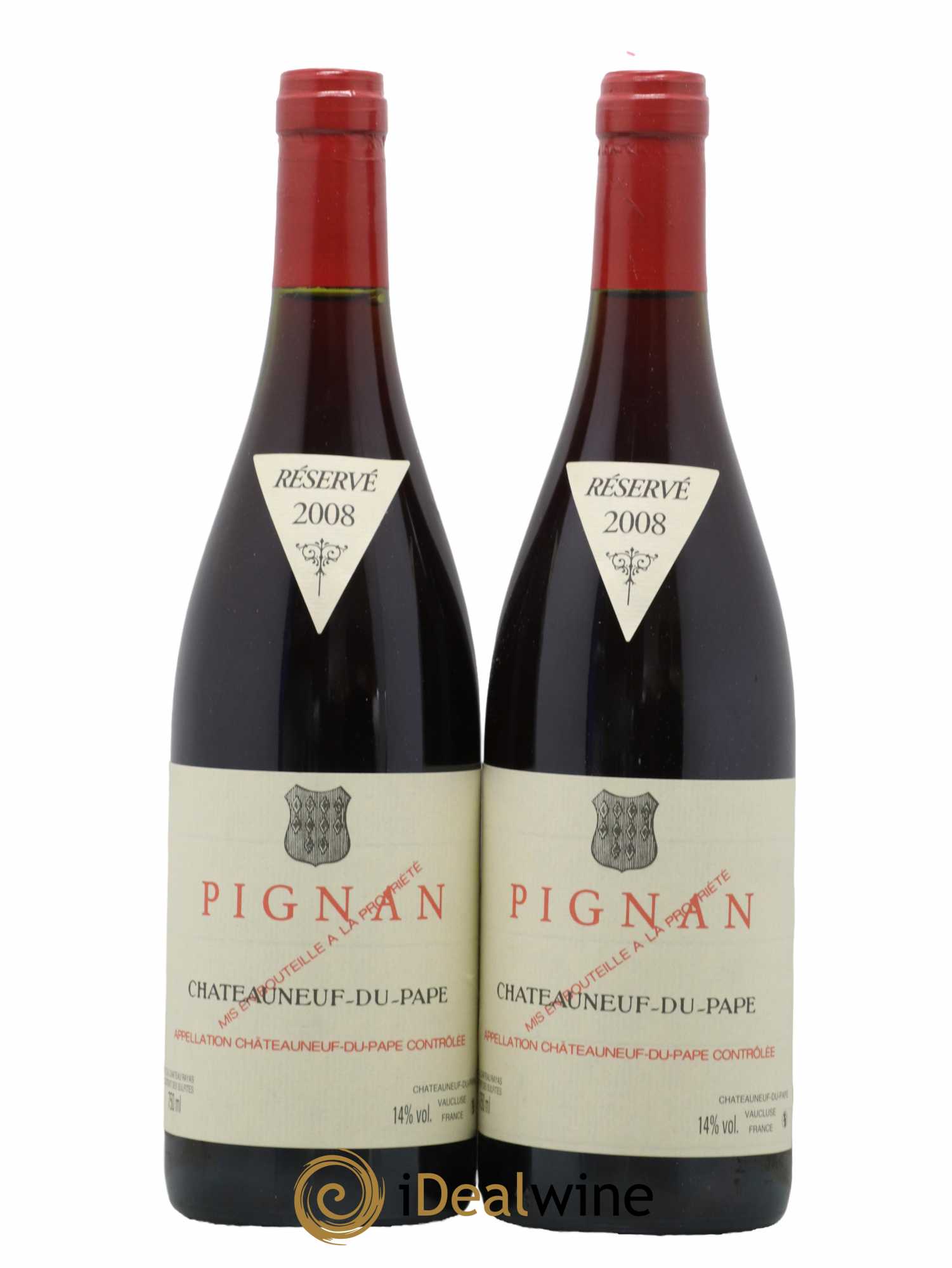 Châteauneuf-du-Pape Domaine de Pignan  2008 - Lot de 2 Bouteilles