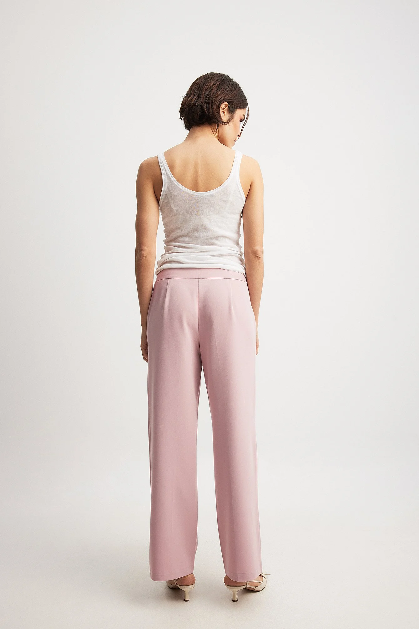 Gerade Anzughose mit niedriger Taille