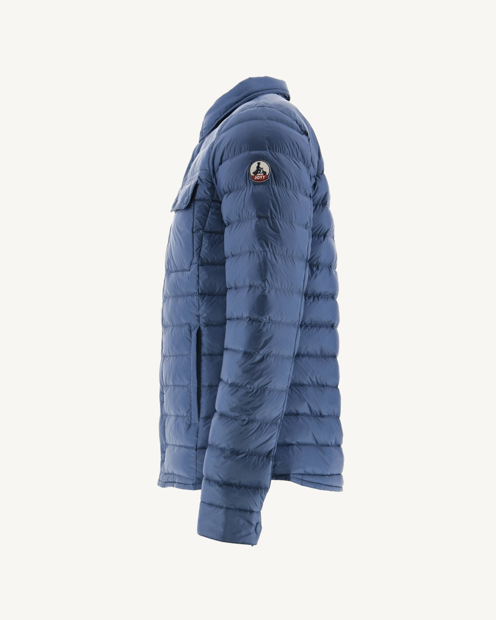 Doudoune légère col chemise Bleu jeans Cris