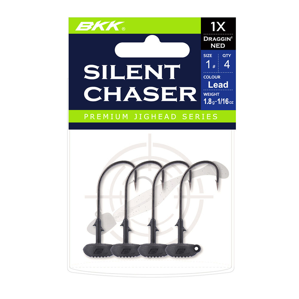 Ned Rig BKK Silent Chaser Draggin'Ned H1/0 Jig glave (x4)