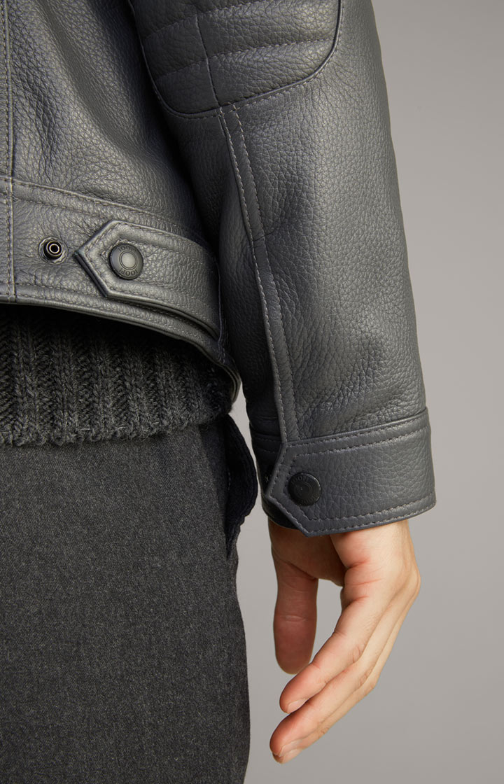 Lederjacke Peel in Grau