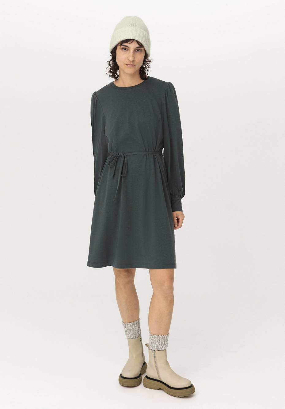 Mini-Kleid aus Bio-Baumwolle mit Bio-Merinowolle