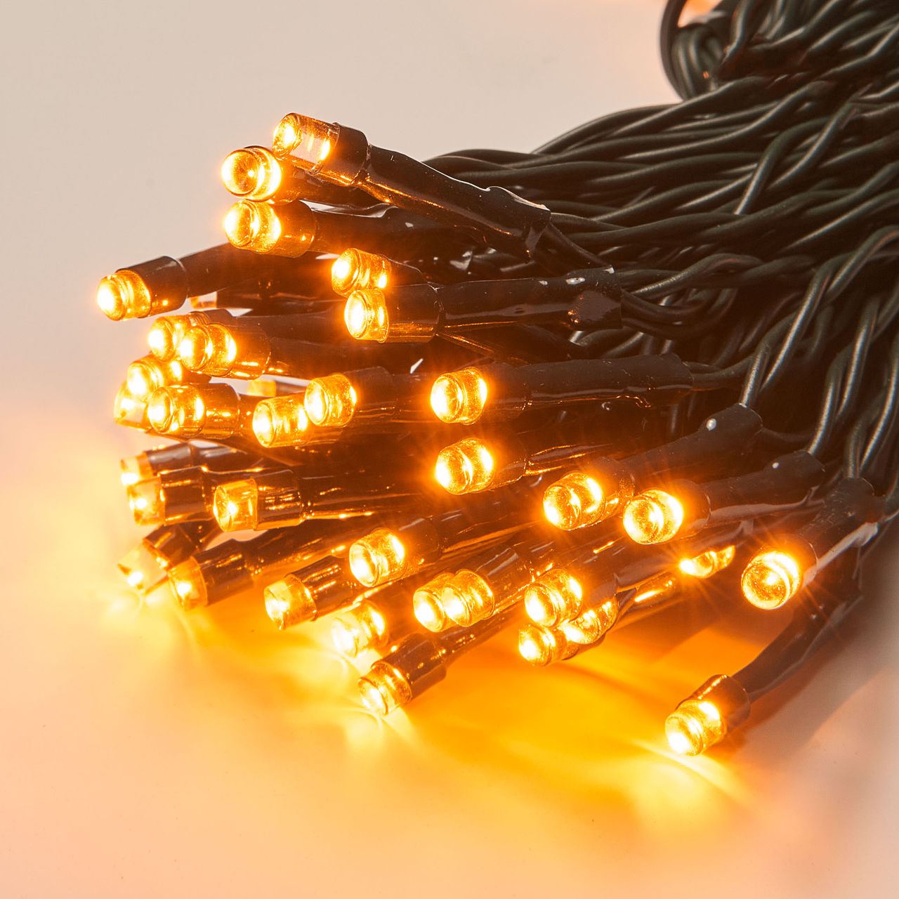 Weles 80er LED Lichterkette bernstein