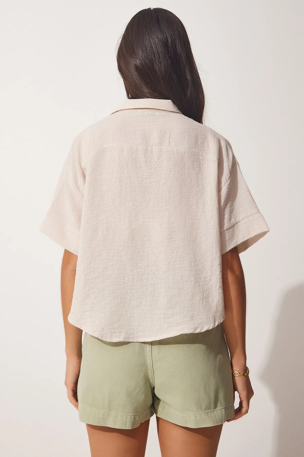 Happiness İstanbul  Hemd - Beige - Regular Fit