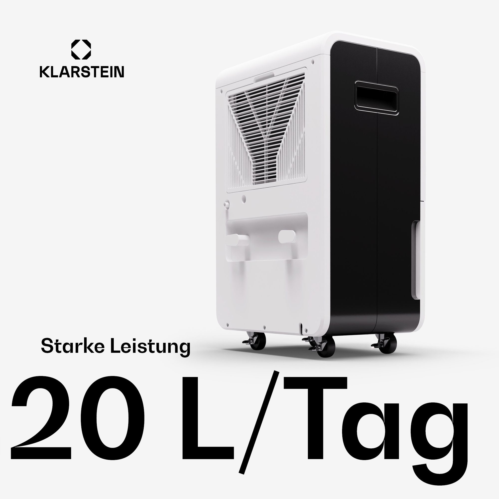 Klarstein Luftentfeuchter DryFy Pro 20 Luftentfeuchter, elektrisch 20l/d 4 L Wasser Tank
