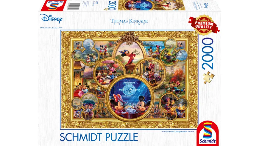 Schmidt Spiele - Thomas Kinkade, , Mickey & Minnie, Dream Collage II, 2.000 Teile Puzzle