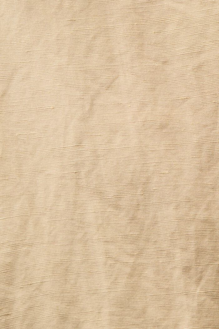 Übergangsjacke mit Kapuze, Leinenmix