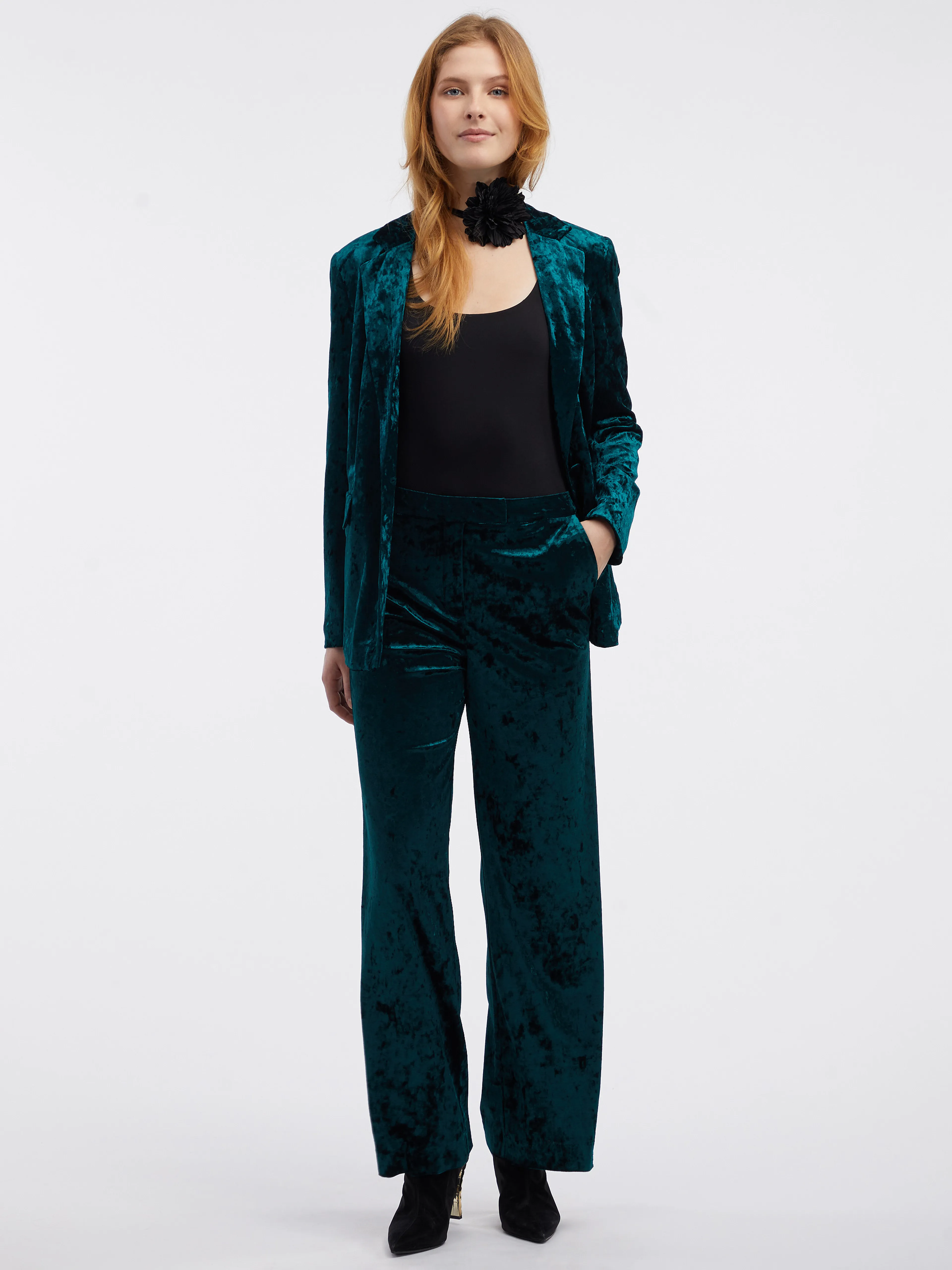 Grüne Damen-Samtjacke ORSAY