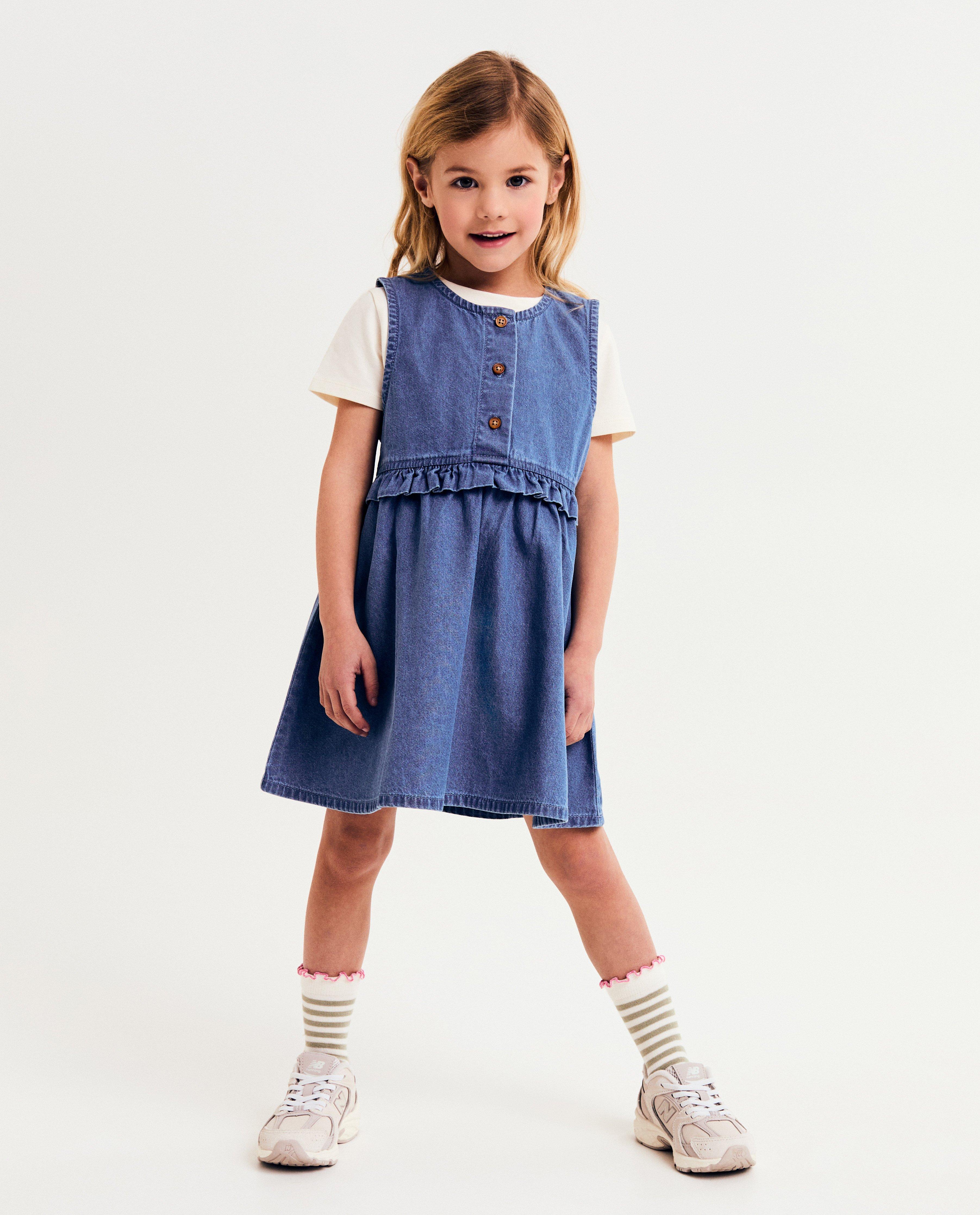 Rochie Maya fără mâneci din denim albastru deschis