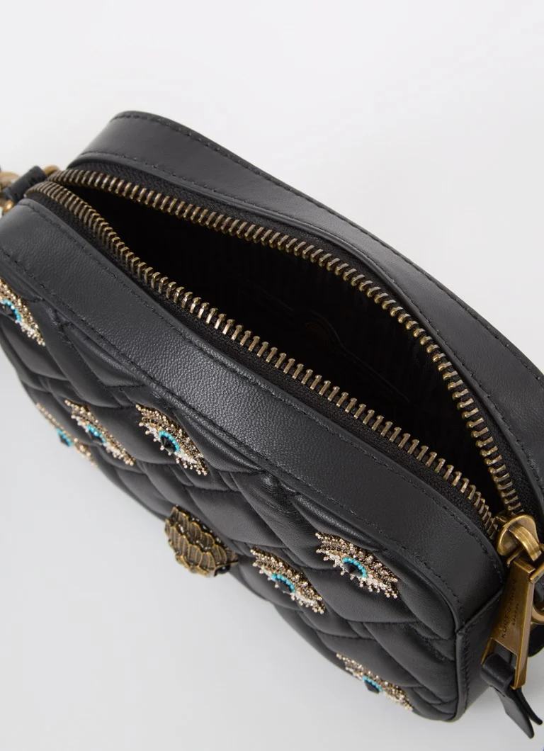 Borsa a tracolla Kensington in pelle di Kurt Geiger, decorata con strass.