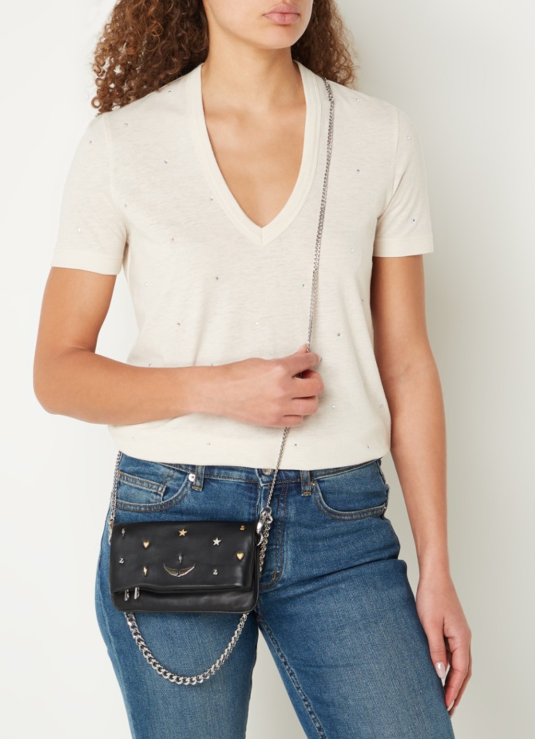 Zadig&Voltaire Rock Nano Lucky Charms torbica od janjeće kože